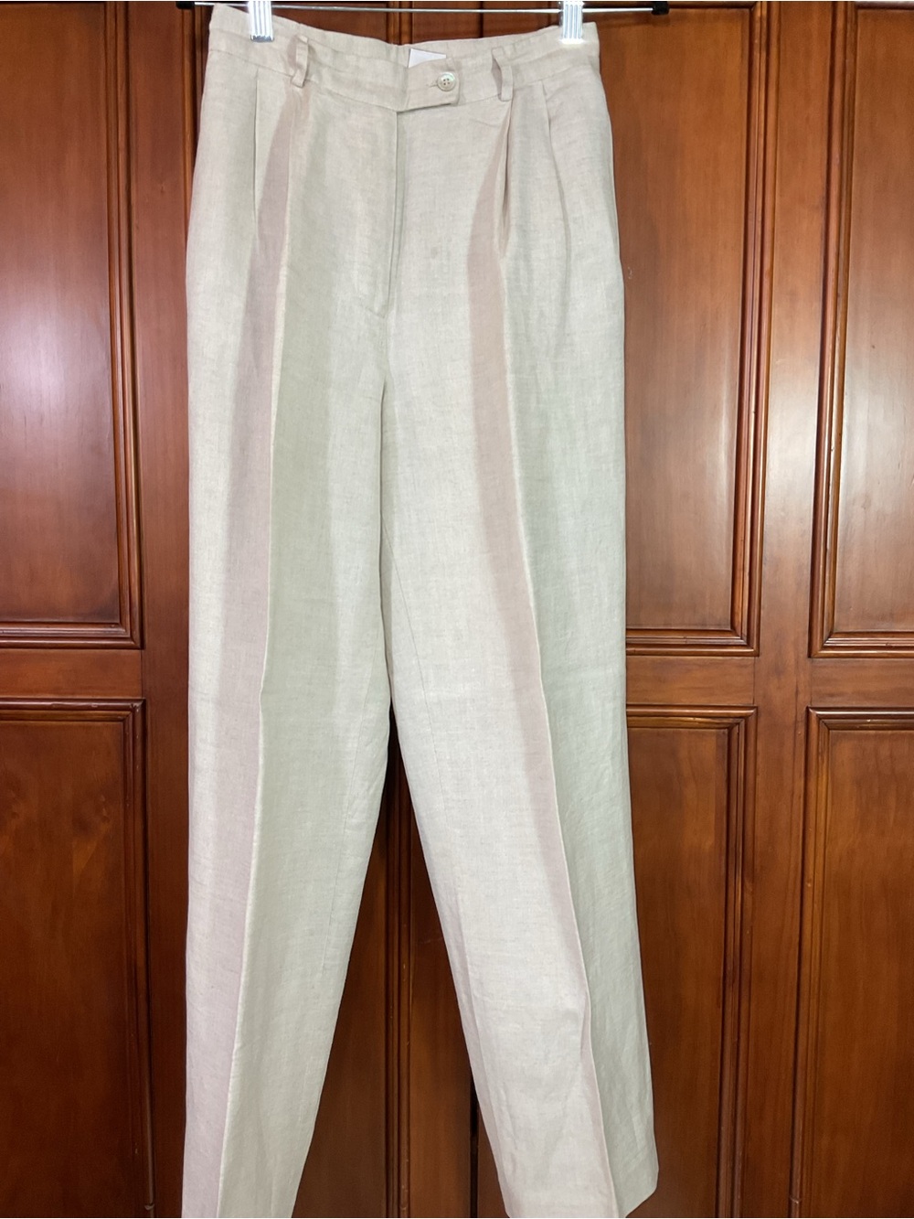 Emma James Womens Size 4 Linen Pant Cream Pockets Single Pleat Gorgeous Lknw As